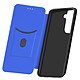 Avizar Housse Galaxy S21 Plus Clapet Porte-carte Dragonne Effet Carbone bleu nuit Un étui folio alliant design, protection et praticité, spécialement conçu pour Samsung Galaxy S21 Plus.