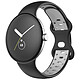 Avizar Bracelet pour Google Pixel Watch Silicone Bicolore Souple  Noir et Gris Bracelet de montre spécifiquement conçu pour Google Pixel Watch