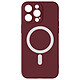 Avizar Coque Magsafe pour iPhone 15 Pro Max Silicone Souple Soft touch  Bordeaux - Coque de protection en silicone série Fast Mag Cover, conçue pour Apple iPhone 15 Pro Max