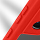 Avizar Coque Samsung Galaxy S21 Dos Plexiglas Avant Polymère Antichoc Contour rouge pas cher