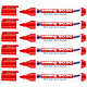 EDDING Marqueur NLS High-tech 8030 Inoxydable Rouge Pointe Ronde 1,5-3 mm x 6 Marqueur industriel