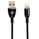 LinQ Câble USB vers Lightning 3A Charge et Synchro Rapide 1,2m Noir Câble USB vers Lightning LinQ, conçu pour charger et synchroniser vos appareils Lightning
