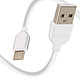 LinQ Câble USB vers USB C Charge 3A Synchronisation données 1m Blanc Avec une intensité de 3A, ce câble USB vers USB type C offre une charge fiable pour la plupart des smartphones