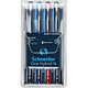 SCHNEIDER Pochette de 4 stylos roller à encre One Hybrid N pointe aiguille 0,3mm couleurs assorties Stylo roller