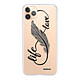 Evetane Coque iPhone 11 Pro silicone transparente Motif Love Life ultra resistant