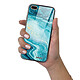 Evetane Coque iPhone 7 Plus/ 8 Plus Coque Soft Touch Glossy Bleu Nacré Marbre Design pas cher