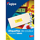 AGIPA Boite de 2700 étiquettes 70x31 mm multi-usage jaune Etiquettes d'adresse