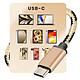 LinQ Câble adaptateur USB-C vers USB OTG 15cm Dorée pas cher