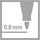STABILO Pochette de 4 stylos feutres pointMax pointe moyenne 0,8 mm coloris pastel x 5 pas cher