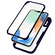 Avizar Coque iPhone X et XS Dos Plexiglas Avant Polymère Coins Renforcés Bleu nuit - Arrière rigide en Plexiglas robuste, mettant le dos de votre mobile à l'abri en toute transparence