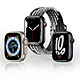 Avizar Bracelet pour Apple Watch 41mm et 40mm et 38 mm Nylon Tressé Ajustable par Boucle Métallique  noir et gris pas cher