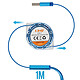 LinQ Câble USB rétractable Universel 1m Bleu pas cher