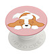 Popsockets PopGrip Pupper Napper pour Smartphone, Bague et Support Universel Blanc / Rose PopSockets Popgrip, issu de la collection Pet