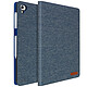 Avizar Housse Porte-cartes Bleu p. iPad 5 / iPad 6 / iPad Air Design élégant et chic grâce à son revêtement en tissu et intérieur en éco-cuir