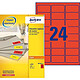 AVERY Boîte de 2400 étiquettes copieur 70X35 rouge fluo DP24R-100 Etiquette spécifique