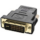 Avizar Convertisseur Vidéo HDMI Femelle vers DVI Mâle Bidirectionnel  Noir Plaqué Or Adaptateur bidirectionnel pour convertir un signal HDMI en signal DVI ou vice versa