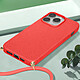 Avis Avizar Coque cordon pour iPhone 15 Pro Silicone Recyclable  Rouge