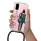 LaCoqueFrançaise Coque cordon Samsung Galaxy S20 Dessin Working girl pas cher