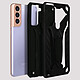 Avizar Coque Samsung Galaxy S21 Plus Bi-matière Antichoc Béquille Support Vidéo Noir pas cher