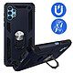 Avizar Coque Samsung Galaxy A32 5G Antichoc Bi-matière Bague Support Vidéo bleu - Coque conçue sur-mesure pour le Samsung Galaxy A32 5G