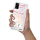 Evetane Coque Samsung Galaxy A41 360 intégrale transparente Motif Chat et Fleurs Tendance pas cher
