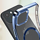 Acheter Avizar Coque MagSafe pour iPhone 15 Plus Silicone Protection Caméra  Contour Chromé Bleu