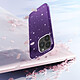 Avizar Coque iPhone 14 Pro Max Paillette Amovible Silicone Semi-rigide Violet pas cher