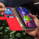 Avizar Housse Samsung Galaxy M51 Porte-carte Fonction Support Vidéo Dragonne rouge pas cher