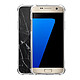 Avis Evetane Coque Samsung Galaxy S7 anti-choc souple angles renforcés transparente Motif Marbre noir