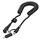Avizar Câble spiralé USB-C vers USB-C + iPhone Lightning, Design coudé  Noir 1,5m - Conception spiralée lui pour une plus grande résistance aux torsions et aux pliages