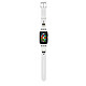 Karl Lagerfeld Bracelet pour Apple Watch 38/40/41mm Karl et Choupette en Silicone Blanc Spécialement conçu pour s'adapter solidement à votre montre