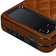Acheter Avizar Coque pour Samsung Z Flip 4 Rhombique Rigide Série Rhombus Chic  marron clair