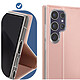 Dux Ducis Étui pour Samsung Galaxy S24 Ultra Clapet Porte-carte Support Vidéo Rose Champagne pas cher