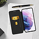 Acheter Avizar Housse Samsung Galaxy S21 Clapet Porte-carte Dragonne Effet Carbone noir