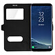 Avis Avizar Housse Samsung Galaxy S8 Etui Double Fenêtre Coque Silicone Gel - noir