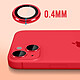 Avizar Film caméra pour iPhone 14 et 14 Plus Verre trempé 9H 0.4mm  Transparent Contour rouge pas cher