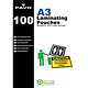 PAVO Paquet de 100 Pochettes à plastifier A3 150 Microns (2x75) Brillante Pochette pour plastifieuse