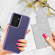 Avizar Coque Samsung S21 Ultra Paillette Amovible Silicone Semi-rigide violet pas cher