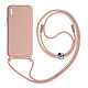 Avizar Coque Cordon pour iPhone X et XS Semi-rigide Lanière Tour du Cou 80cm  rose Coque semi-rigide ultra-résistante, combinant deux matériaux de qualité : le polycarbonate rigide et le silicone gel flexible