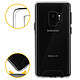 Avizar Coque Samsung Galaxy S9 Protection Cristal Bi-matière Antichocs Transparent pas cher