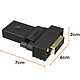 Acheter Avizar Adaptateur HDMI Femelle vers DVI Mâle Design Coudé et Rotatif 360°  Plaqué Or
