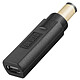 Avizar Adaptateur de Charge USB-C  vers Ordinateur Portable DELL 7.4 x 5.0mm, Noir - Adaptateur de charge USB-C spécialement conçu pour votre ordinateur portable Dell