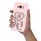 Evetane Coque Samsung Galaxy S8 Silicone Liquide Douce rose pâle Attrape coeur pas cher