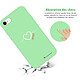 Avis LaCoqueFrançaise Coque iPhone 7/8/ iPhone SE 2020 Silicone Liquide Douce vert pâle Coeur Blanc Amour