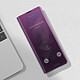 Avizar Housse pour Samsung Galaxy Z Fold 3 Clapet Translucide Design Miroir Support Vidéo Violet pas cher