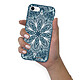 Evetane Coque iPhone 7/8/ iPhone SE 2020 Silicone Liquide Douce bleu marine Mandala Turquoise pas cher