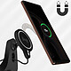 Avizar Support Voiture MagSafe iPhone avec Chargeur Sans Fil 15W Fixation Ventouse Noir pas cher