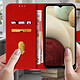 Avis Avizar Étui Samsung Galaxy A12 Protection avec Porte-carte Fonction Support rouge