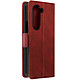Avizar Coque Clapet pour Samsung Z Fold 5 Portefeuille Anti RFID Série Vintage Rouge Coque à clapet en simili cuir rouge spécialement conçu pour votre Samsung Galaxy Z Fold 5
