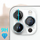Avis Avizar Film Caméra iPhone 14 Pro et 14 Pro Max Dureté 9H Contour Métal bleu clair  Transparent